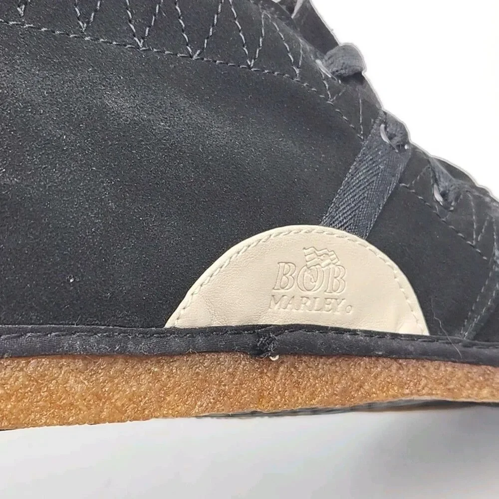Bob Marley Shoe One Love Rasta Black Suede Men Sz 10 Ankle Chukka NEW